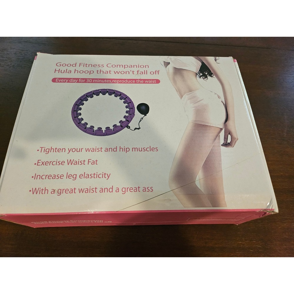 Unbranded Smart Weighted Fitness Hoop Women One Size Purple Adjustable Exercise